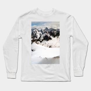 Chamonix Aiguille du Midi Mont Blanc Massif French Alps France Long Sleeve T-Shirt